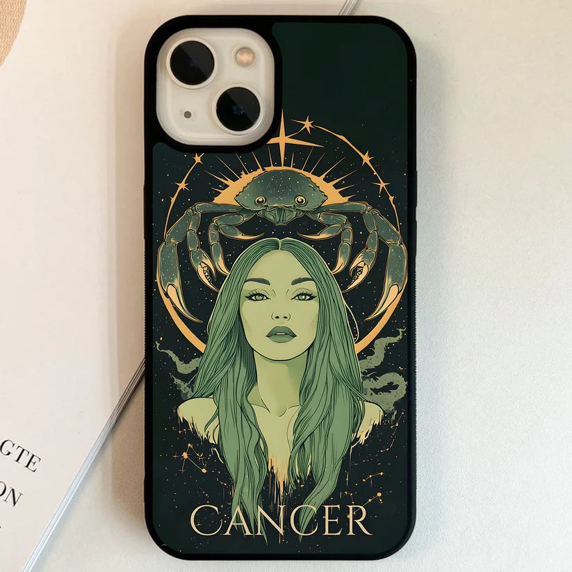 Zodiac Cancer Sign Glass Case