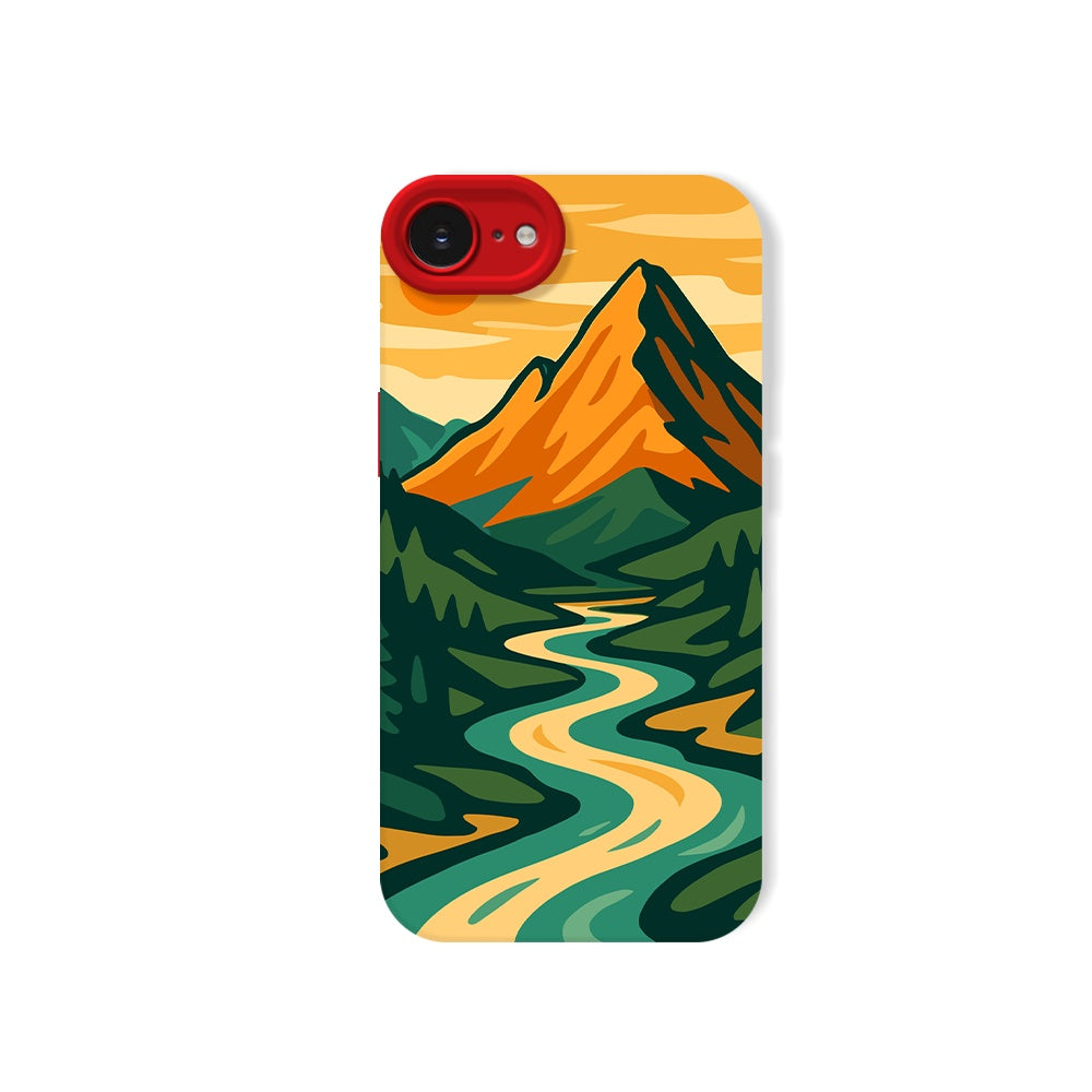 Golden Mountain Vista Silicone Case for Apple iPhone Series