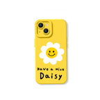 Sunny Smiley Daisy Silicone Case for Apple iPhone Series