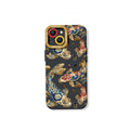Floral Golden Art Silicone Case for Apple iPhone Series