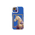 Floral Elegance Horse Design Silicone Case for Apple iPhone Series