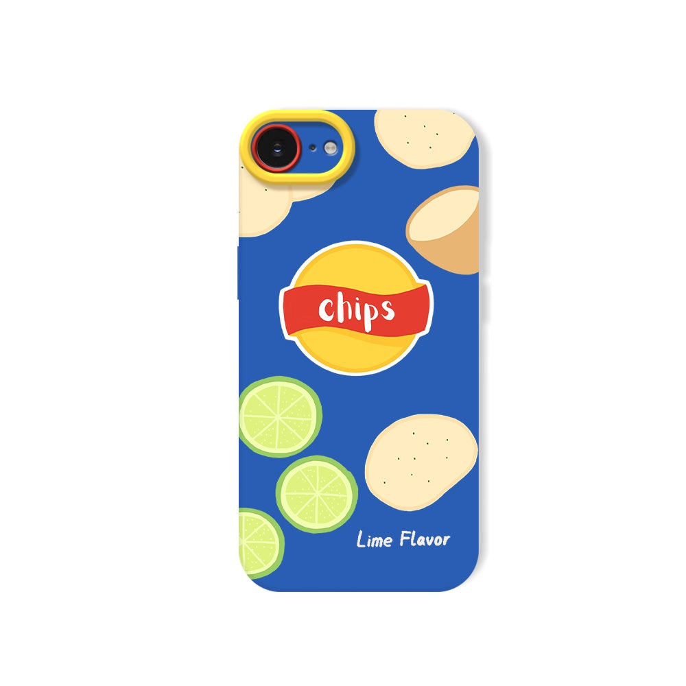 Crunchy Lime Chips Design Silicone Case for Apple iPhone Series