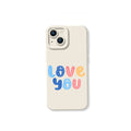 Colorful Love Message Silicone Case for Apple iPhone Series
