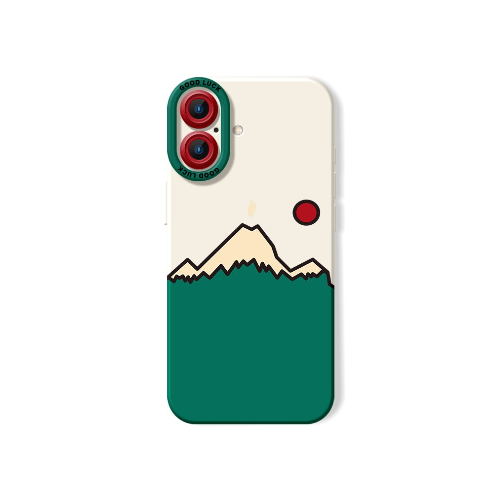 Mountain Sunrise Charm Silicone Case for Apple iPhone Series