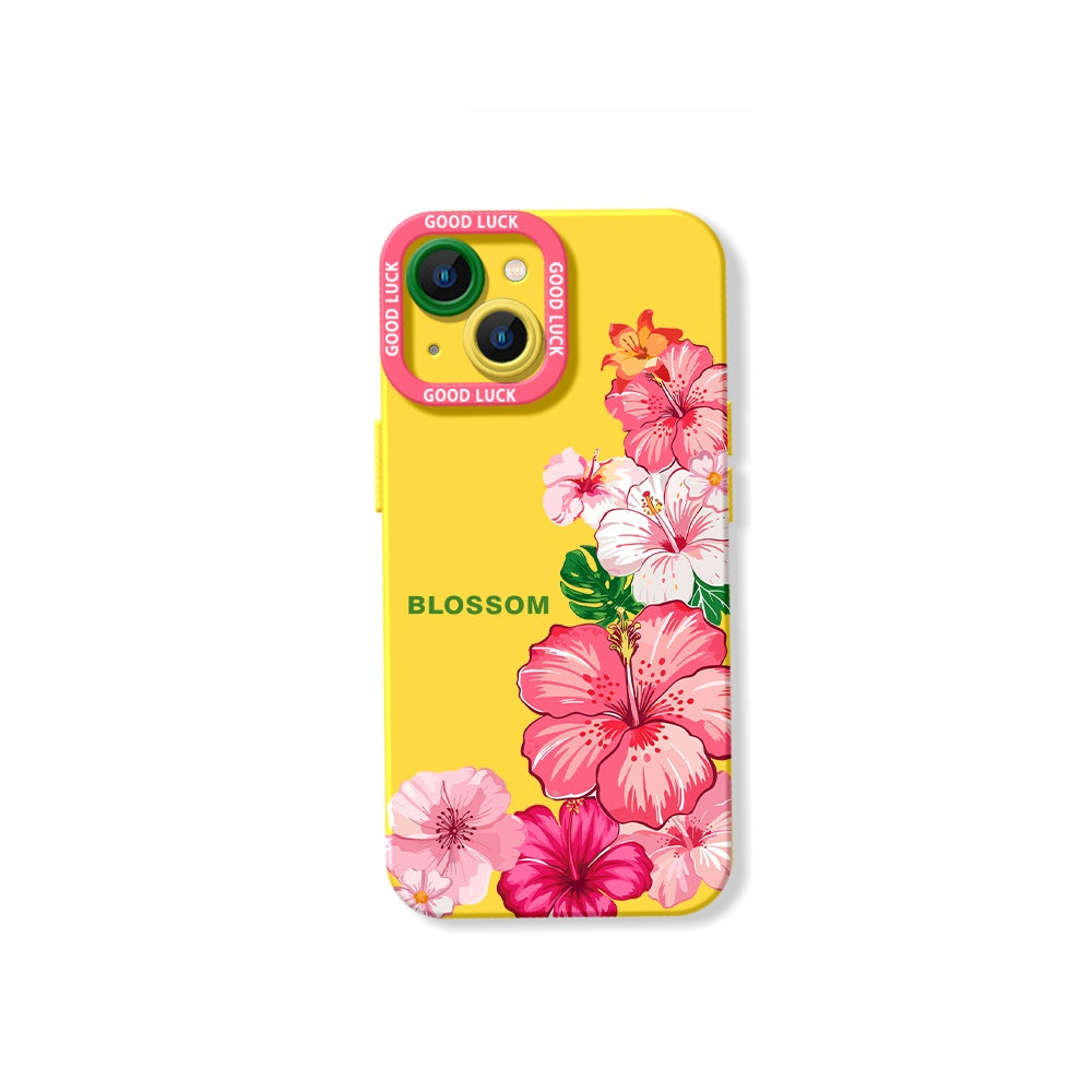 Floral Bloom Delight Silicone Case for Apple iPhone Series