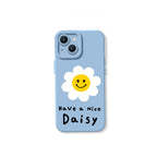 Sunny Smiley Daisy Silicone Case for Apple iPhone Series