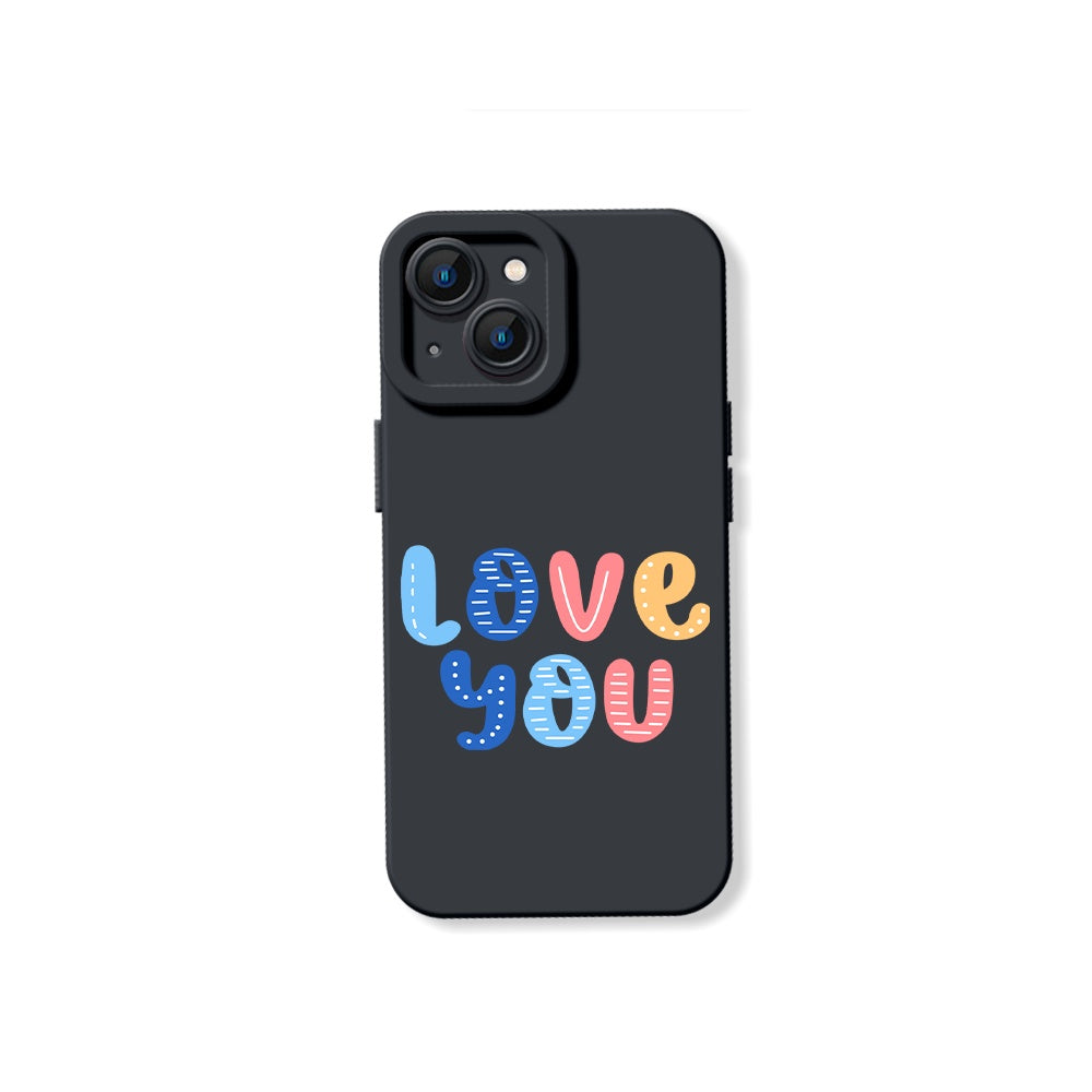 Colorful Love Message Silicone Case for Apple iPhone Series