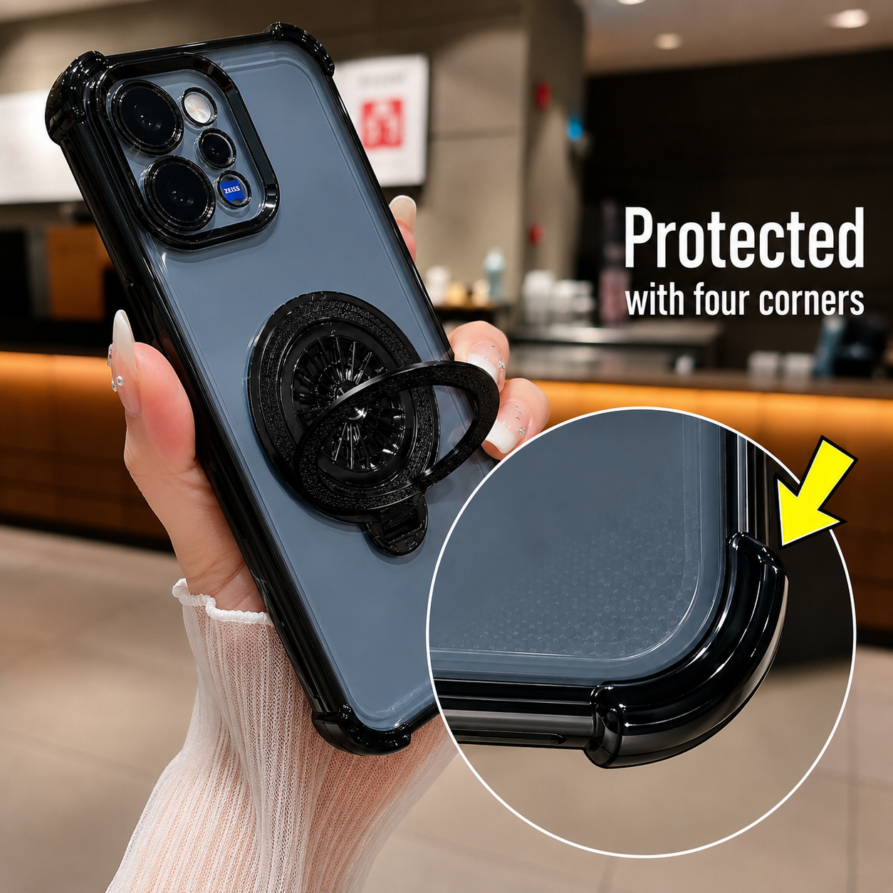 Vivo V70 5G Premium Spinner Wheel Stress Relief Shockproof Protective Case
