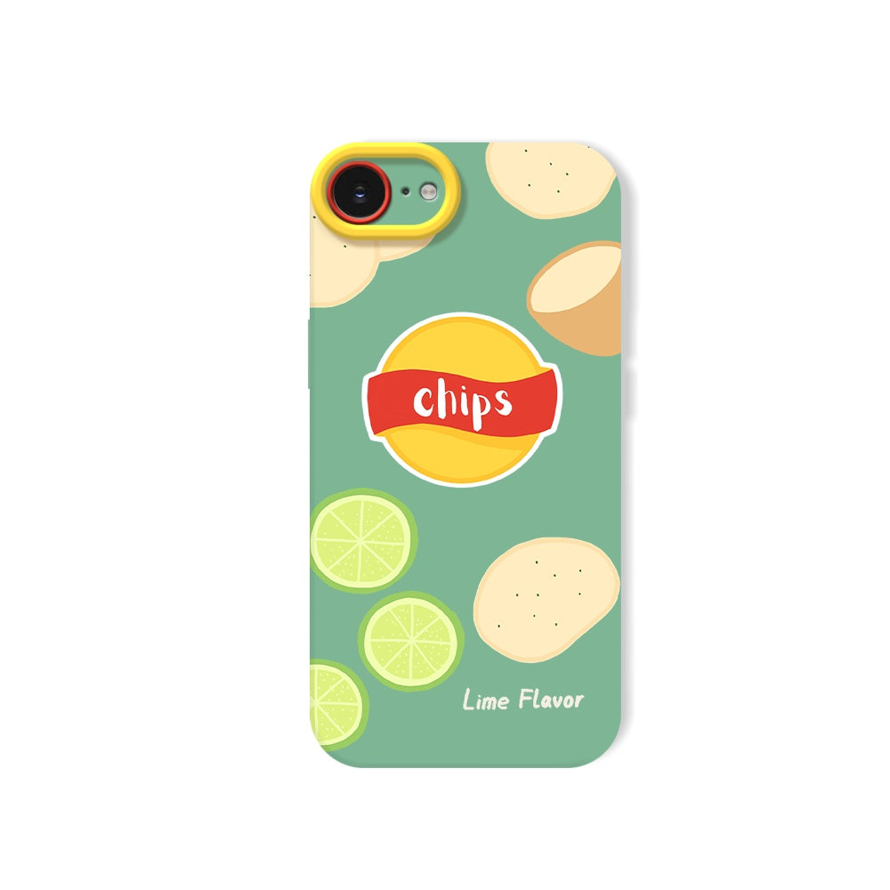 Crunchy Lime Chips Design Silicone Case for Apple iPhone Series