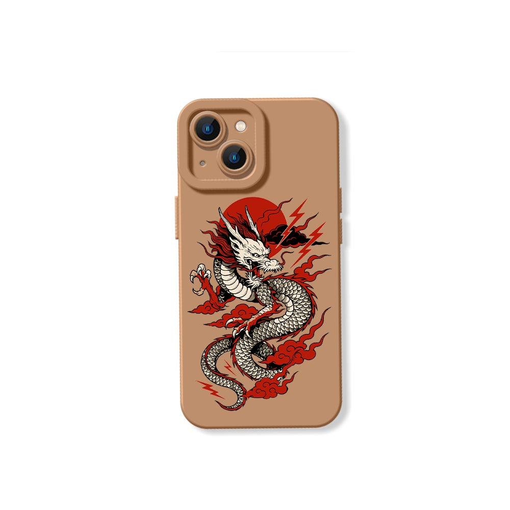 Firestorm Dragon Art Silicone Case for Apple iPhone Series