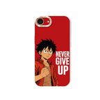Never Give Up Anime Warrior Silicone Case for Apple iPhone Series