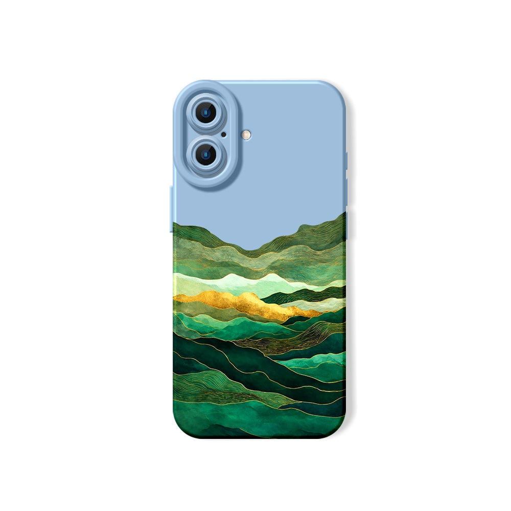Emerald Waves Artistry Silicone Case for Apple iPhone Series