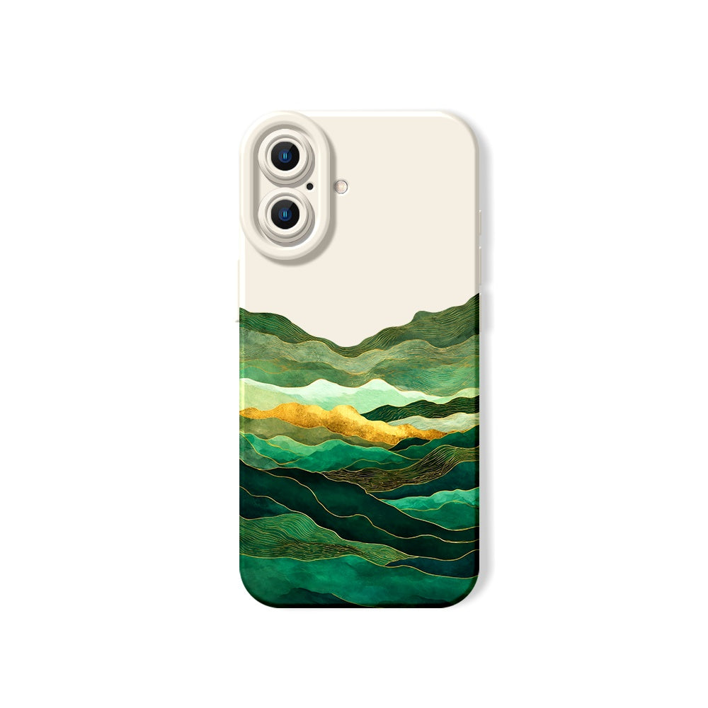 Emerald Waves Artistry Silicone Case for Apple iPhone Series