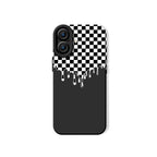 Dripping Checkered Wonderland Silicone Case for Apple iPhone Series