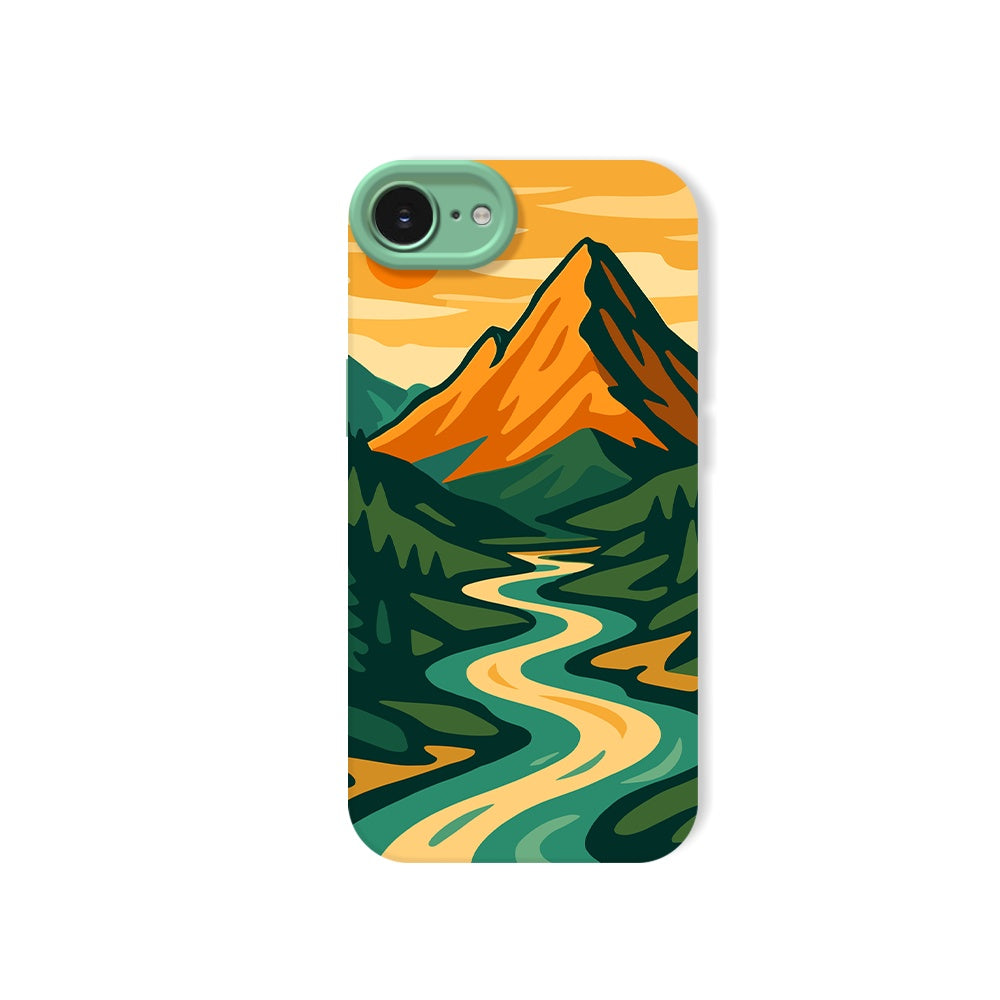 Golden Mountain Vista Silicone Case for Apple iPhone Series