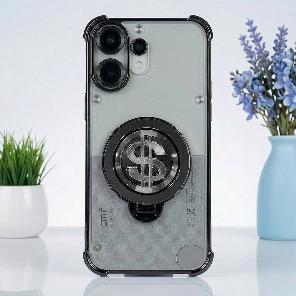 Nothing Phone 2 Pro 5G Four Corner Airbags 100% Original Astro Money Magnet Rotating Dollar Case