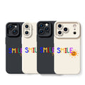 Colorful Smile Sun Graphic Silicone Case for Apple iPhone Series