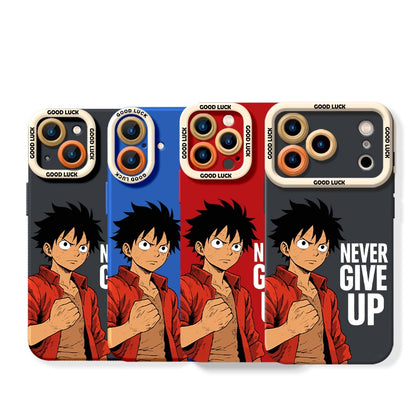 Never Give Up Anime Warrior Case