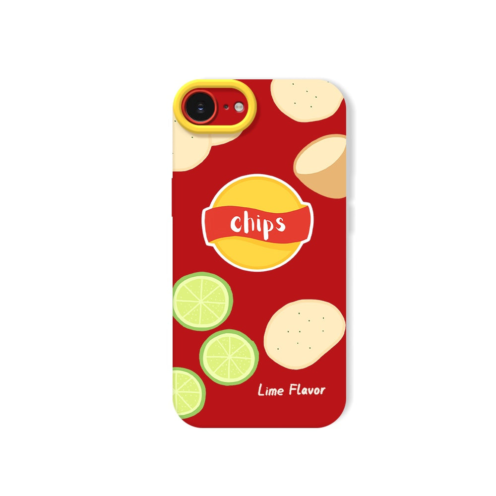 Crunchy Lime Chips Design Silicone Case for Apple iPhone Series