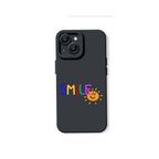 Colorful Smile Sun Graphic Silicone Case for Apple iPhone Series