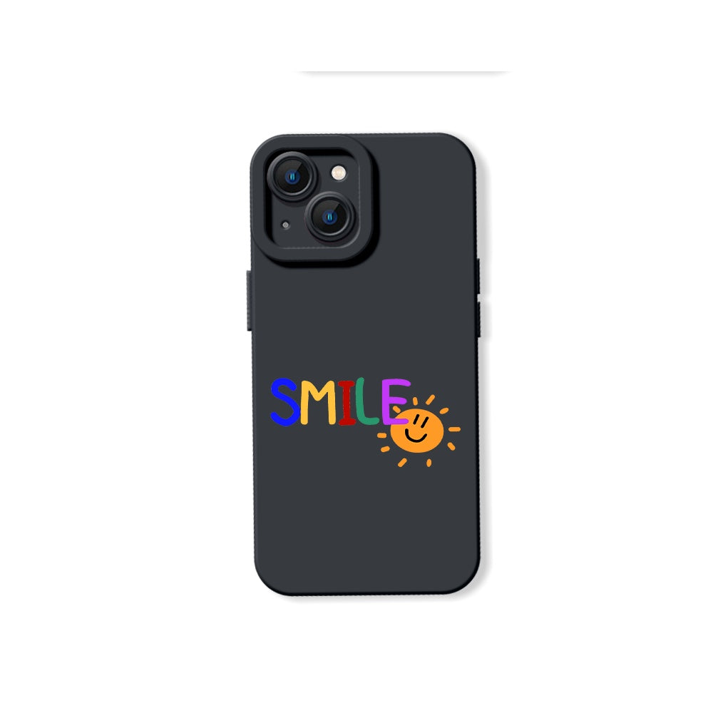Colorful Smile Sun Graphic Silicone Case for Apple iPhone Series