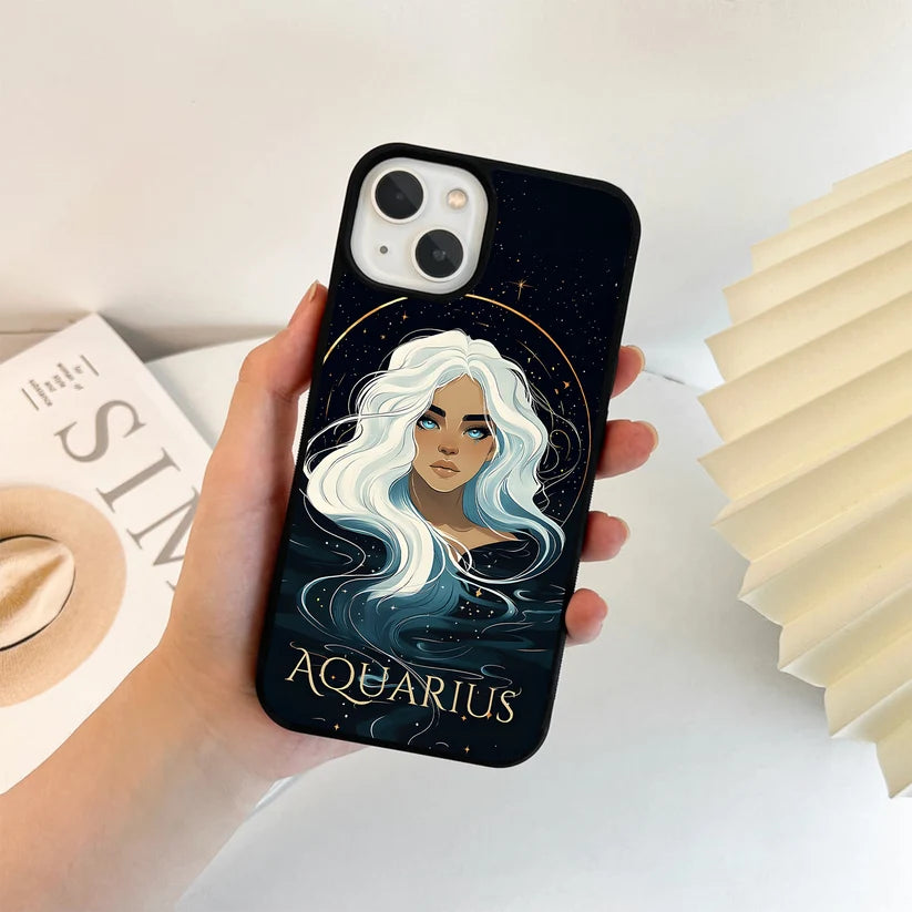 Zodiac Aquarius Glass Case