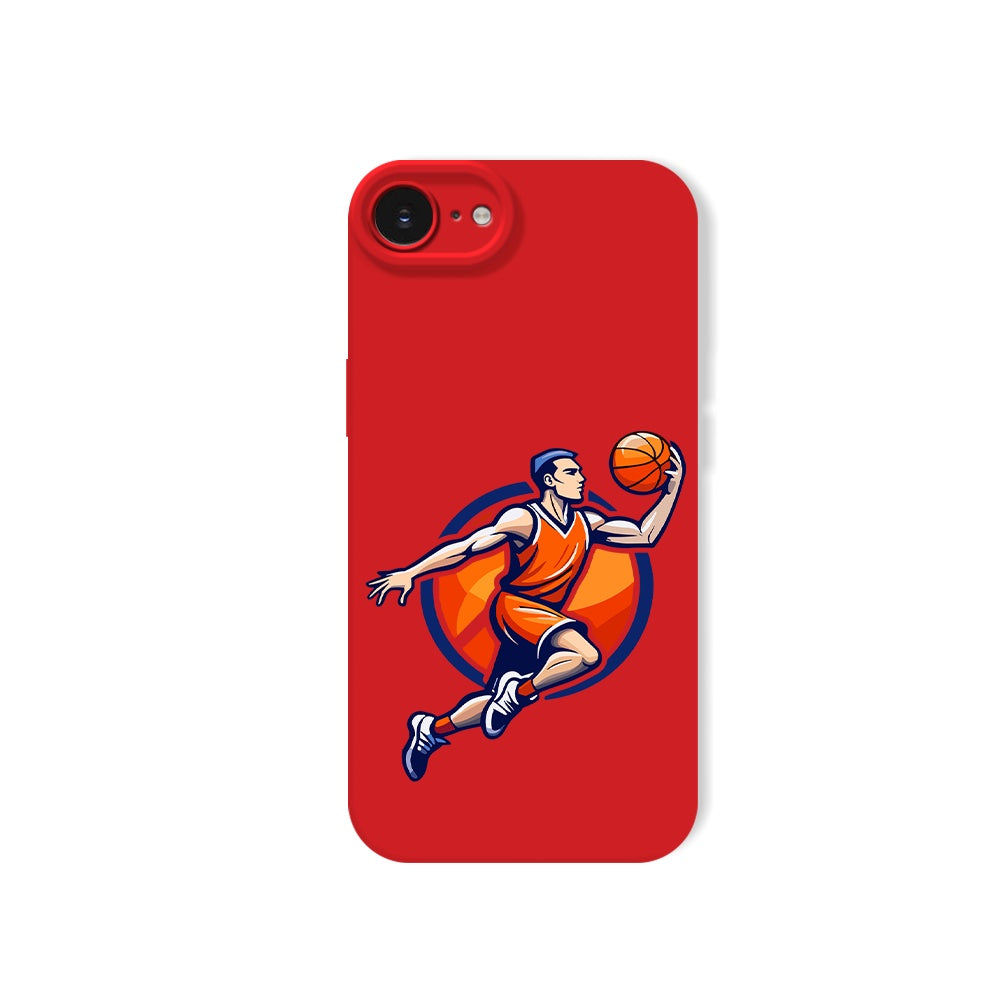 Dynamic Dunk Basketball Art Silicone Case for Apple iPhone Series