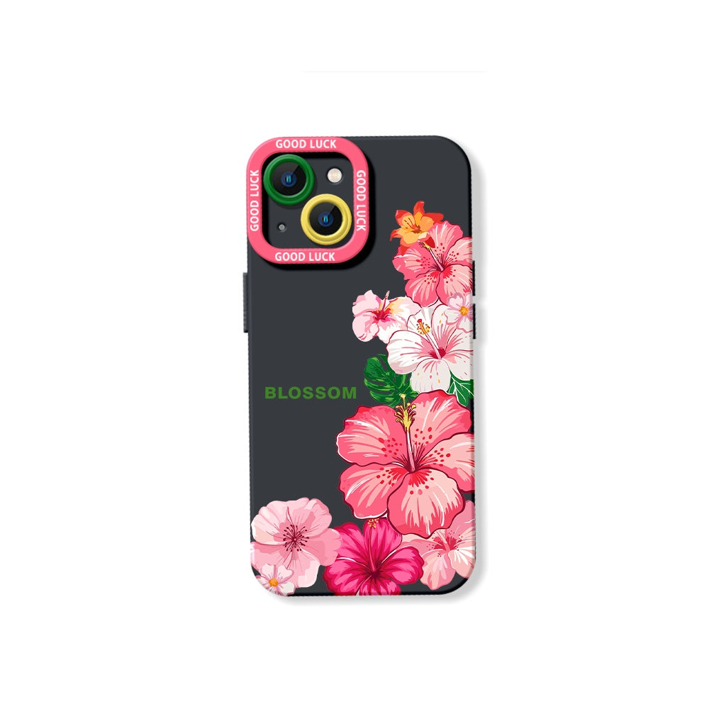 Floral Bloom Delight Silicone Case for Apple iPhone Series