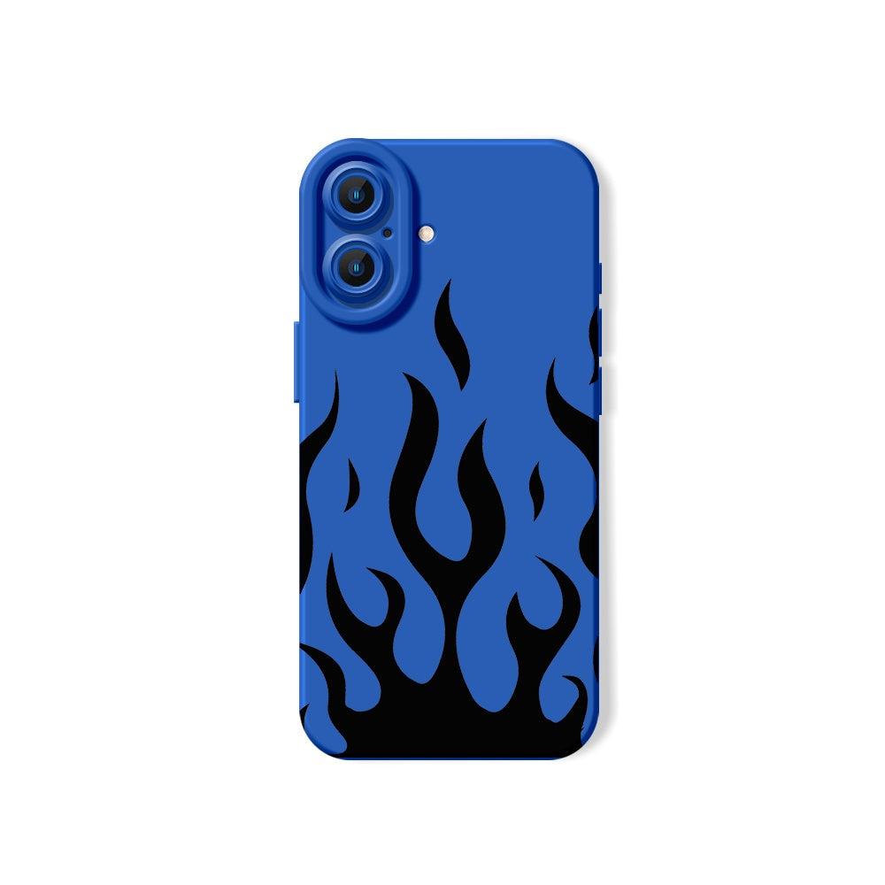 Flame Wave Design Silicone Case for Apple iPhone Series