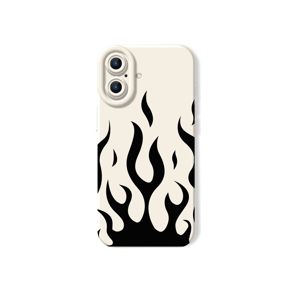 Flame Wave Design Silicone Case for Apple iPhone Series