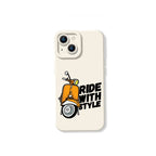 Retro Scooter Adventure Silicone Case for Apple iPhone Series