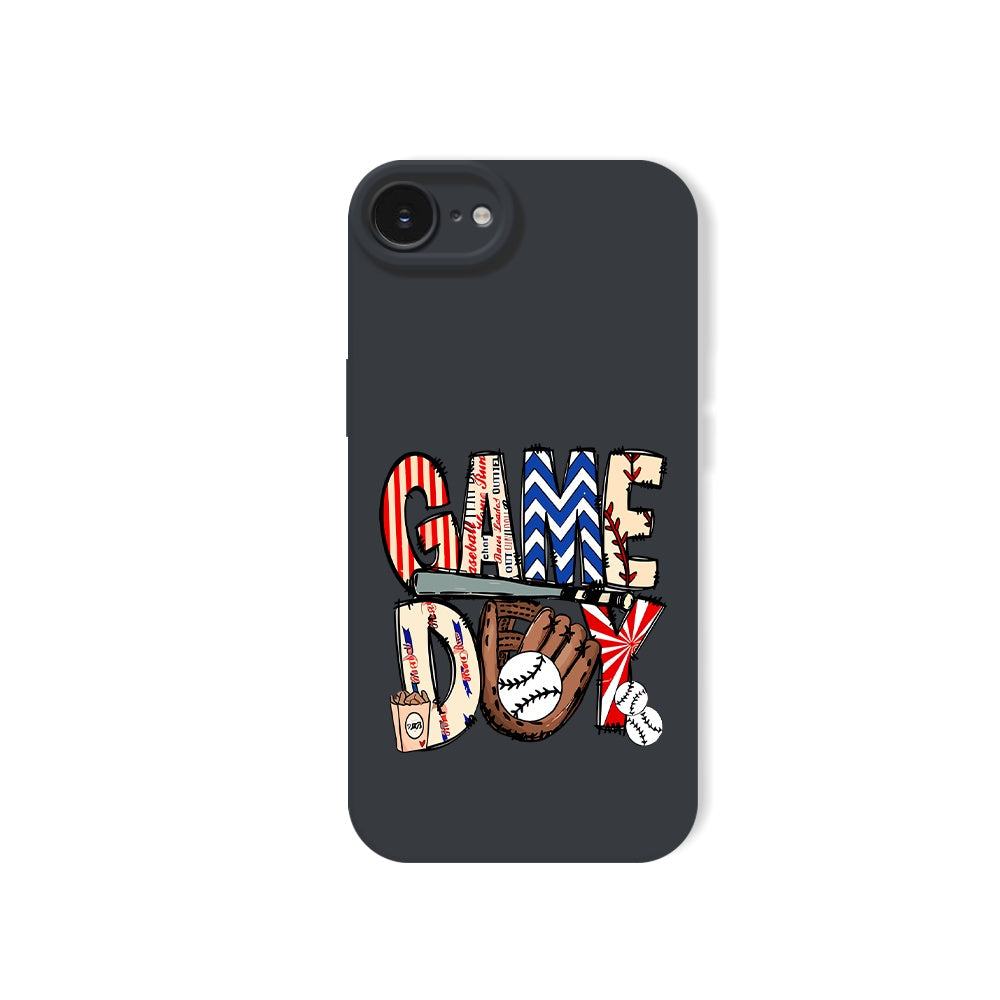 Game Day Baseball Vibes Silicone Case for Apple iPhone Series