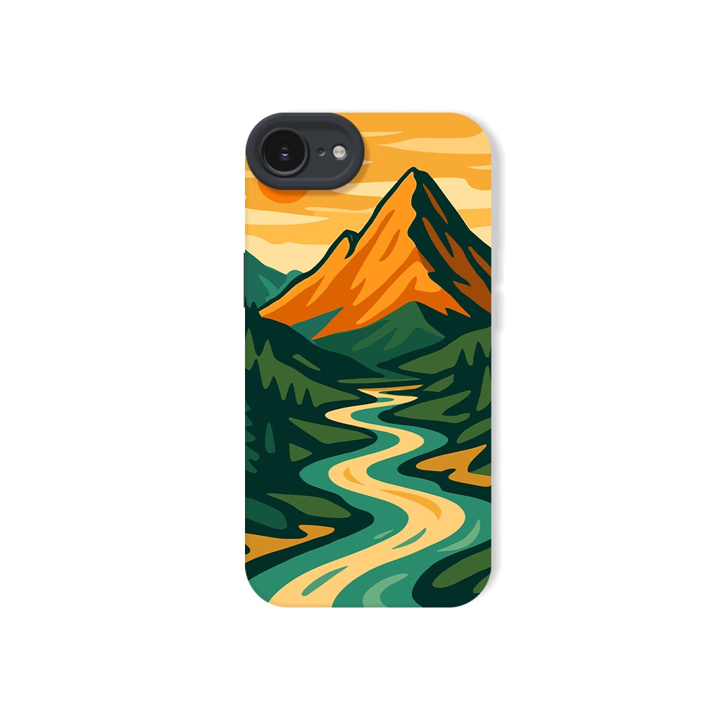 Golden Mountain Vista Silicone Case for Apple iPhone Series